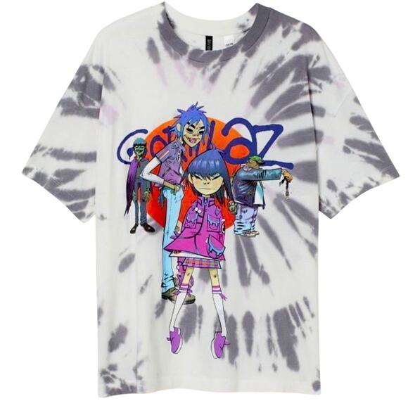 Gorillaz Tie Dye Graphic T-shirt, Size XS, New without Tag - Picture 1 of 4